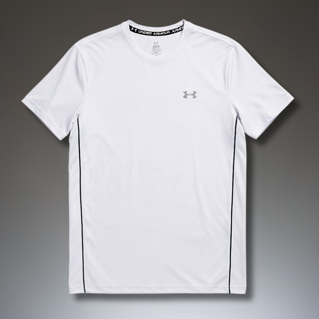 Pánské bílé tričko Under Armour, velké logo na zádech. Premium kvalita