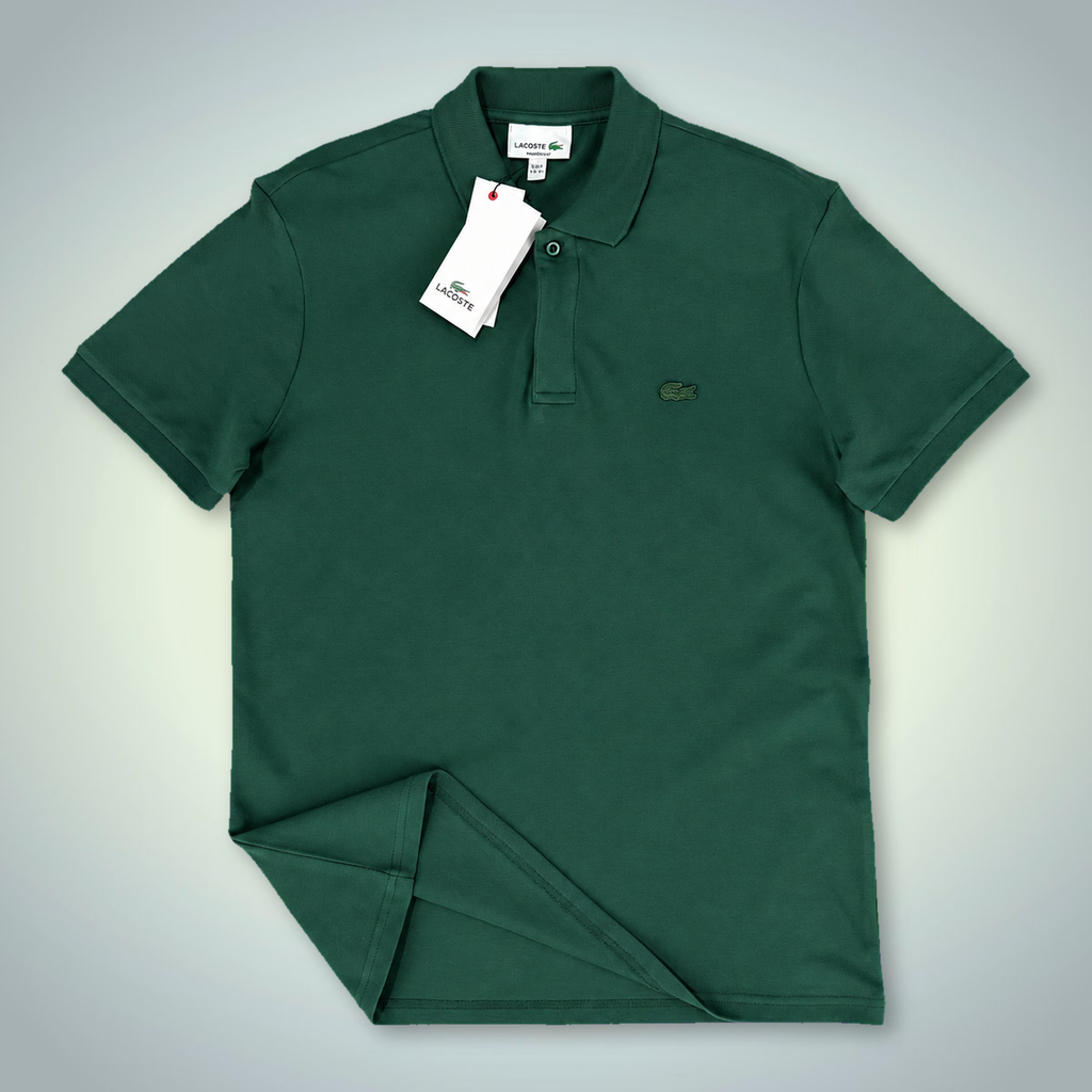 Lacoste pánská polokošile, logo v tónu, zelená. Prémiová kvalita
