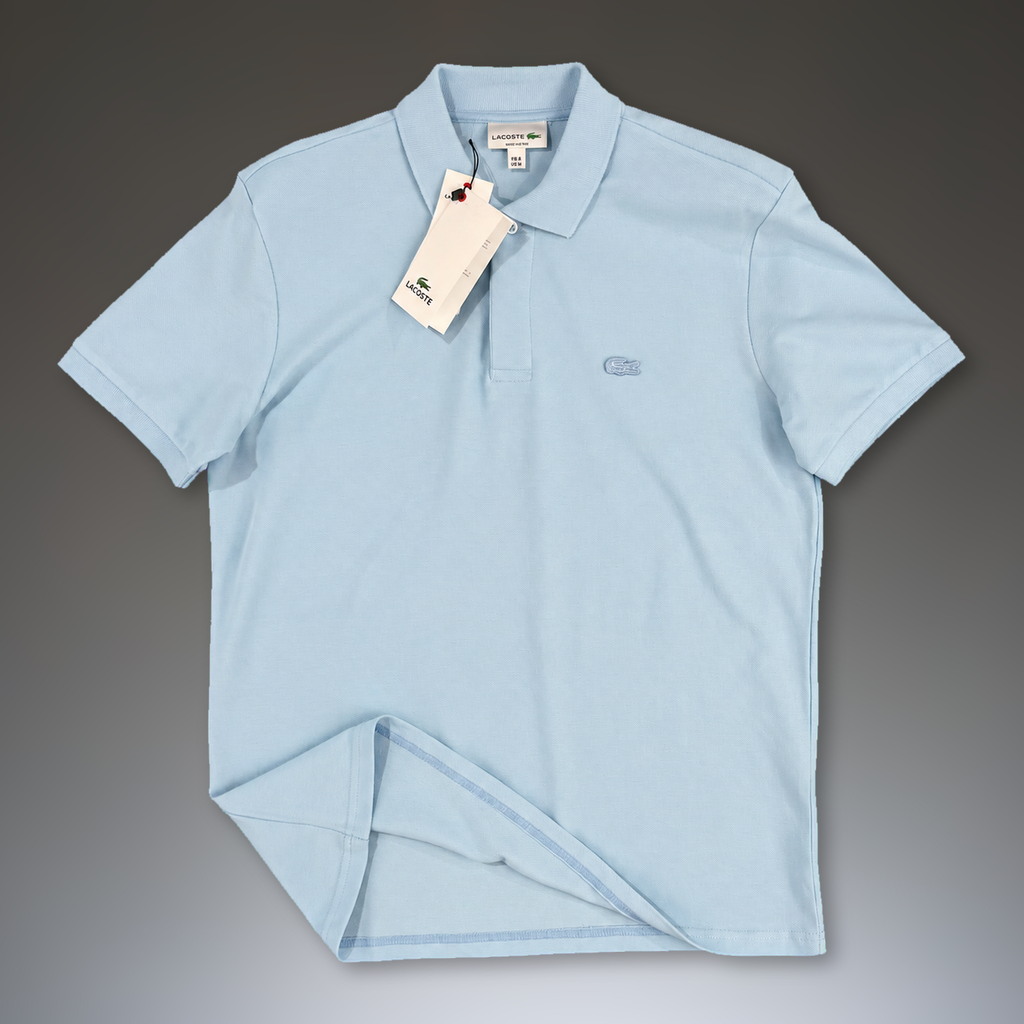 Lacoste pánská polokošile, logo v tónu, světle modrá. Prémiová kvalita