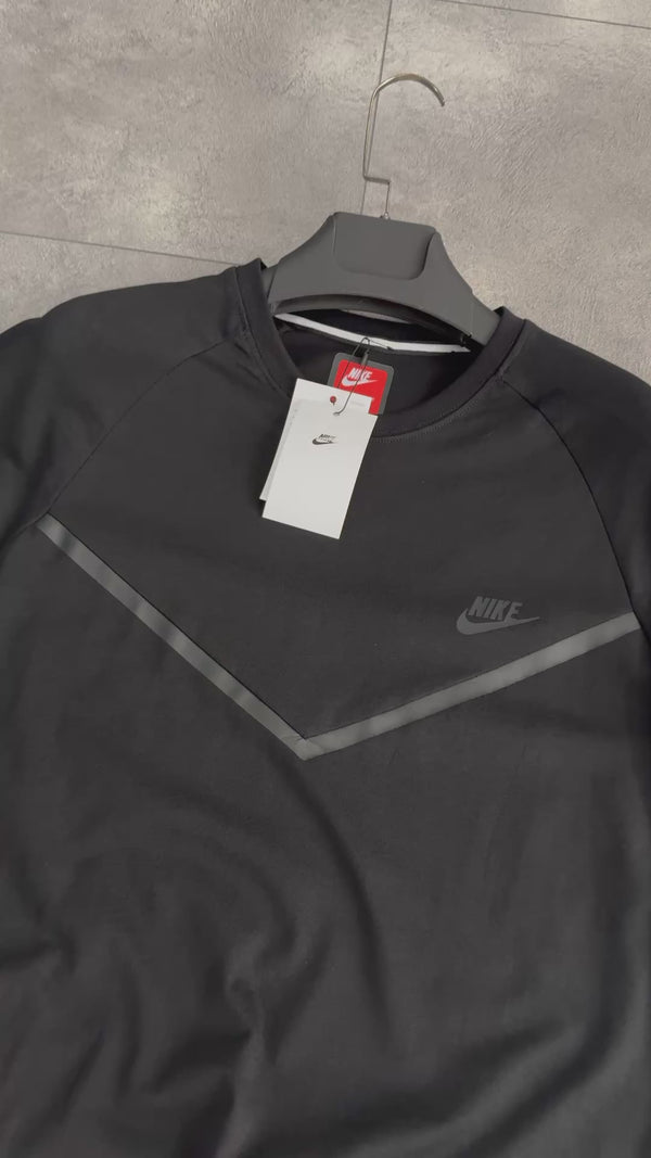 Dětské tričko Nike Tech Fleece, černé. Model 2024. Prémiová kvalita