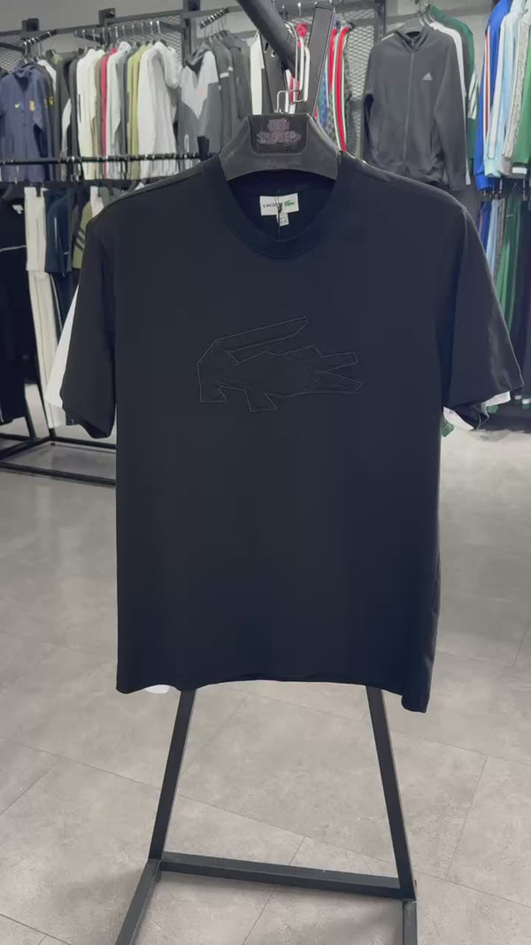 Pánské tričko Lacoste, náčrtek loga, bílé. Prémiová kvalita