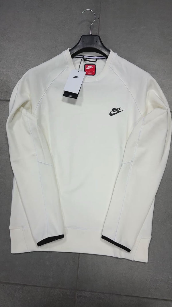 Mikina Nike Tech Fleece, "Men's crew", bílá. Prémiová kvalita