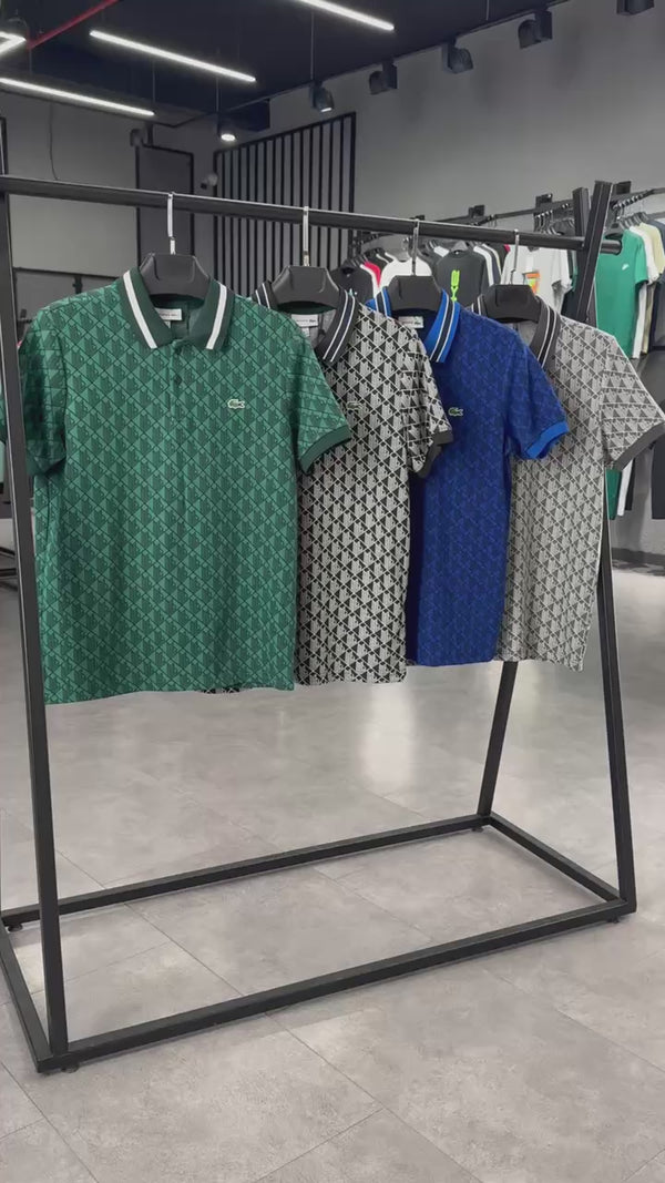Lacoste pánská letní souprava, Jacquard polo, tmavě modrá. Prémiová kvalita