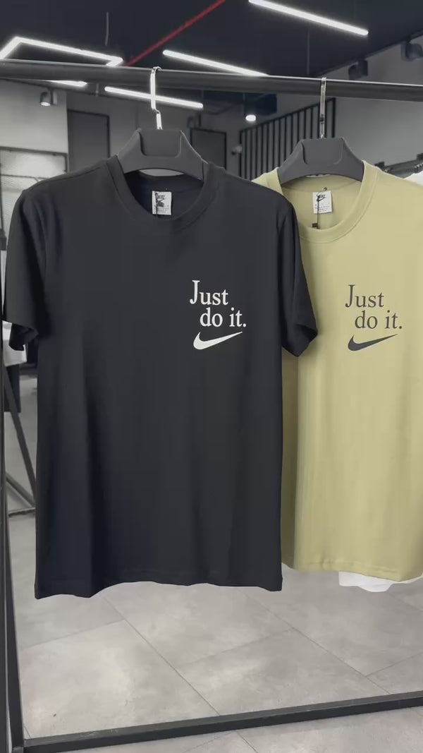 Pánské tričko Nike, Just Do It, olivová barva. Prémiová kvalita