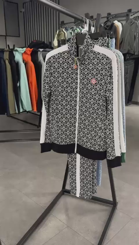 Pánská tepláková souprava Casablanca, Jacquard Monogram, černá. Prémiová kvalita