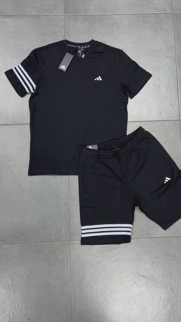 Adidas pánský set s kraťasy, klasické logo, černá. Prémiová kvalita